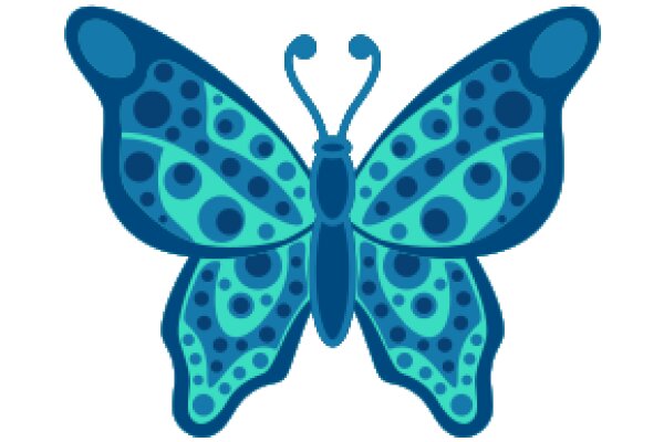 Vibrant Blue Butterfly with Polka Dots
