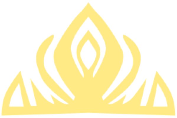 Stylized Yellow Crown with Flames Design