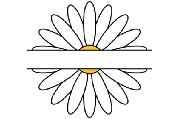Simplistic Line Drawing of a Daisy Flower