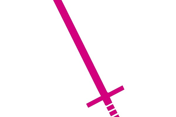 Vibrant Silhouette of a Classic Sword