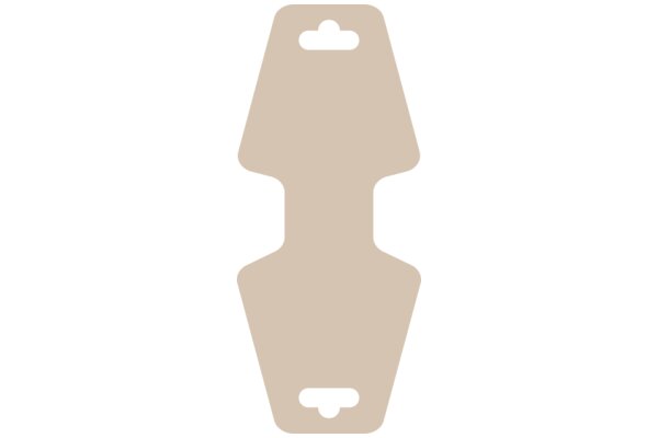 Simplistic Design: A Beige Shape with a Hole at the Bottom