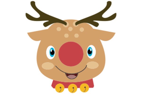 A Delightful Deer Character with a Smile and Antlers, Ready to Bring Joy!