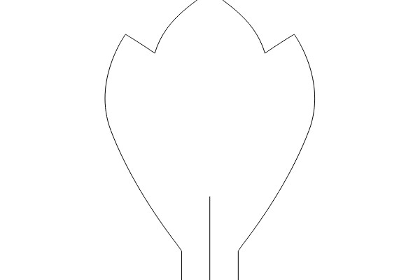 A Simple Line Drawing of a Flower