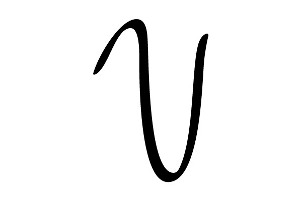 Inverted Scripted Letter 'U'