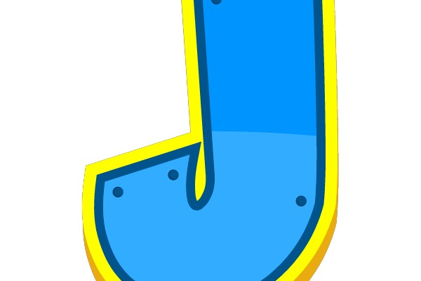 Cartoonish Shield with Blue and Yellow Border