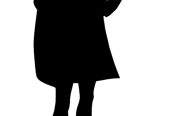Silhouette of a Person in a Traditional Outfit