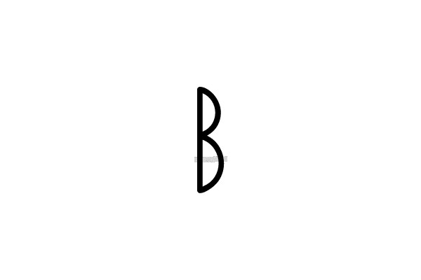 Simple Black Letter B