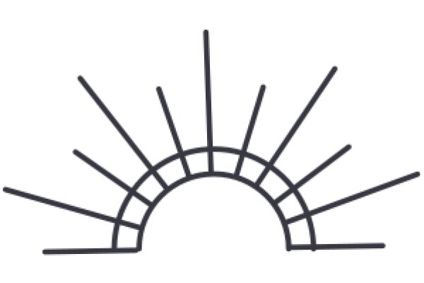 Simplistic Line Art of a Sunburst