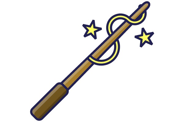 Magical Wand with Stars