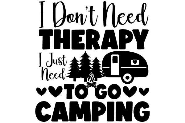 A Humorous Take on Camping Necessities: 'I Don't Need Therapy, I Just Need to Go Camping'