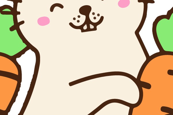 Adorable Bunny with Carrot Clip Art