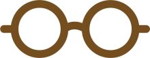 Simplistic Brown Glasses Icon