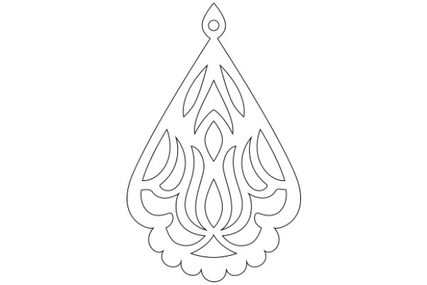 Stylized Artwork: A Detailed Line Drawing of a Decorative Pattern