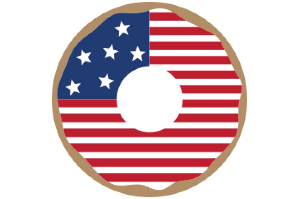 United States Flag with a Hole in the Center