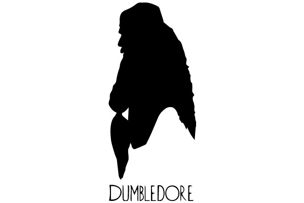 Silhouette of a Person with the Word 'DUMBLEDORE' Below