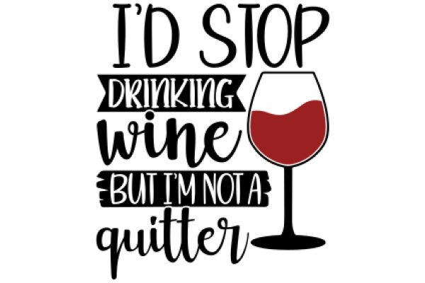 A Humorous Take on the Wine-Lover's Dilemma: 'I'd Stop Drinking Wine But I'm Not a Quitter'