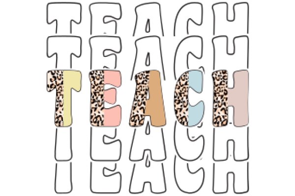 Colorful Typography Art: A Playful and Creative Display of Teaching and Learning