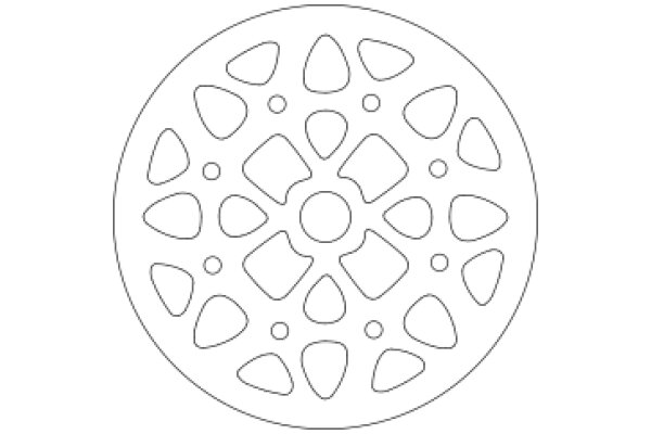 Simplistic Geometric Design: A Circle with Triangular Patterns