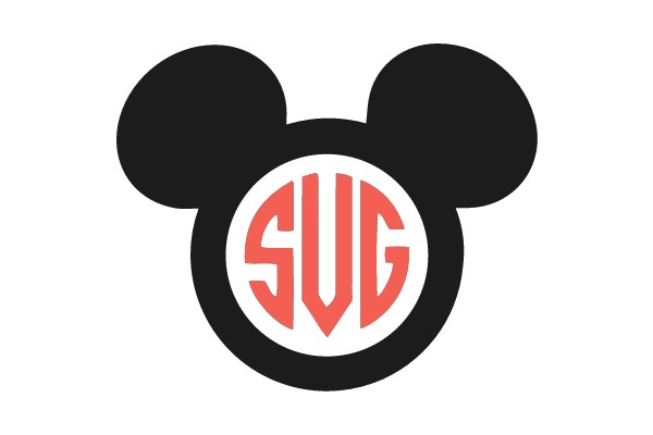 Monogrammed Mickey Mouse Icon