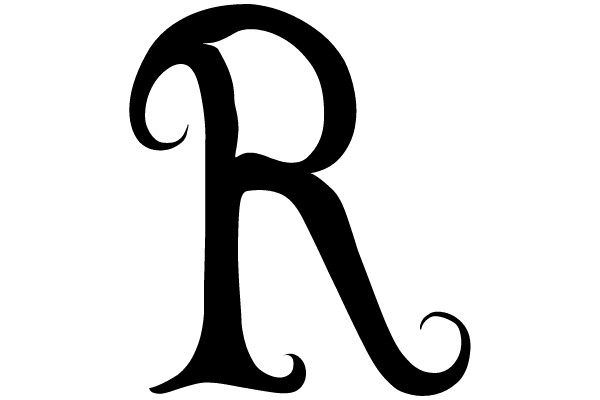 Gothic Script Letter R