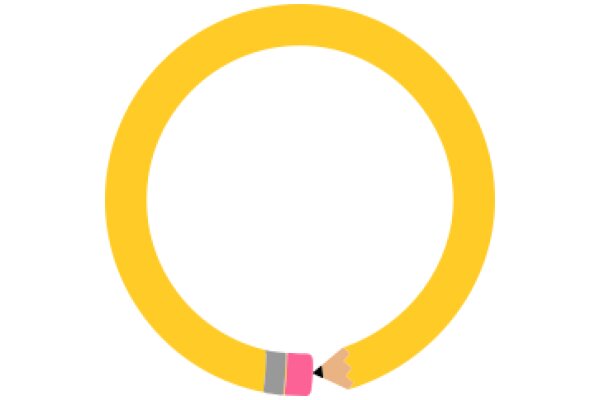 A Playful Illustration of a Yellow Circle with a Pencil Inside