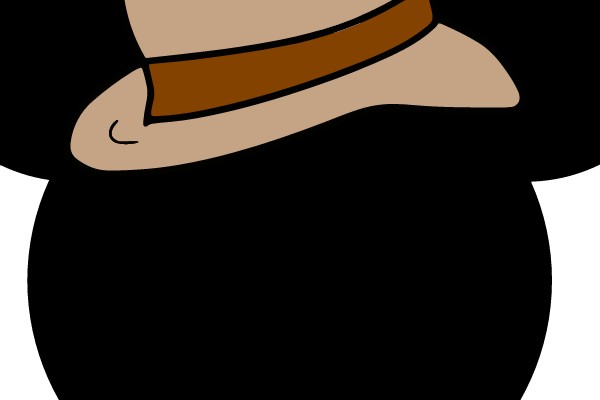 Classic Explorer's Hat on a Silhouette