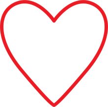 Simplistic Red Heart Emoji