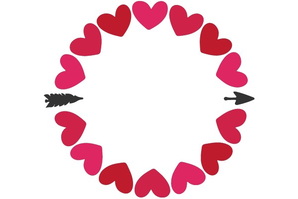 Cupid's Arrow and Hearts: A Ring of Love
