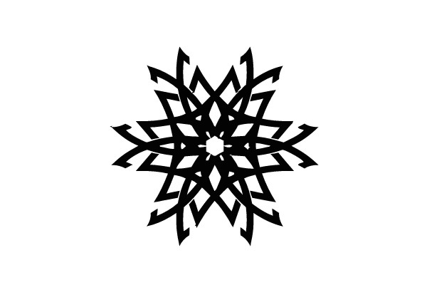 Symmetrical Snowflake Pattern