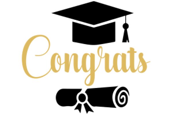 Celebrating Academic Achievements: A Graphic Design of a Graduation Cap and Diploma