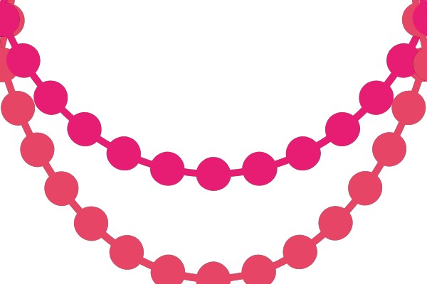 Stylish Pink Beaded Necklace with Heart Pendant