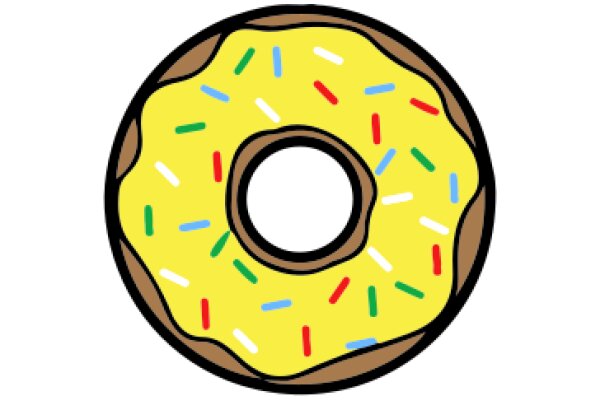 Colorful Donut with Sprinkles and a Hole in the Middle
