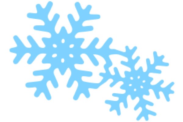 Stylized Blue Snowflake Design