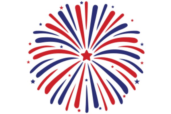 Celebrate with a Vibrant Starburst of Red, White, and Blue