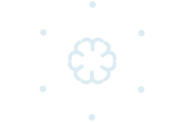 A Digital Artwork of a Flower-like Pattern with a Blue Color Scheme