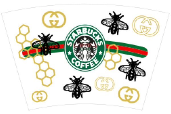 Starbucks Coffee Advertisement with Honeycomb and Bees