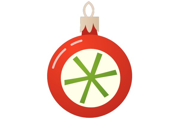 Holiday Ornament with Green Cross
