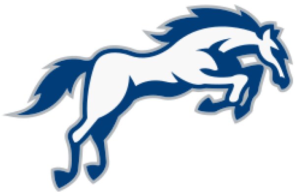 Stylized Blue and White Horse Logo