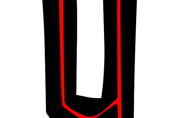 Black and Red Letter U