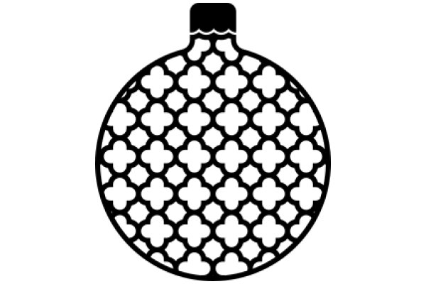 Stylized Christmas Ornament with Floral Pattern