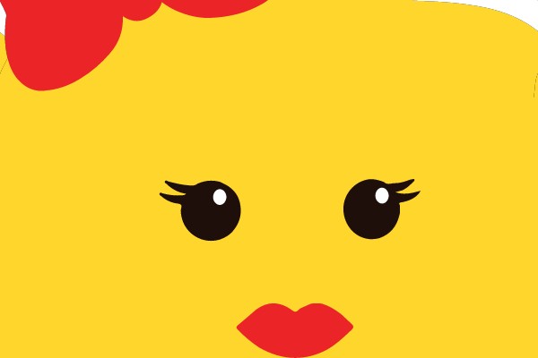 Emotionally Expressive LEGO Character with Red Bow