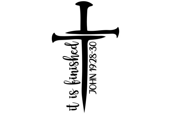 Monochrome Cross with Personalized Inscription