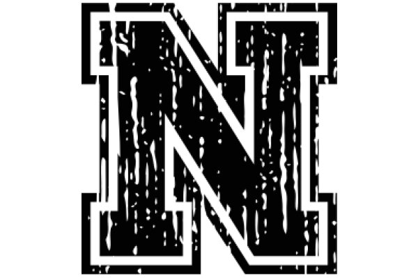 Stylized Letter 'N' with Distressed Texture