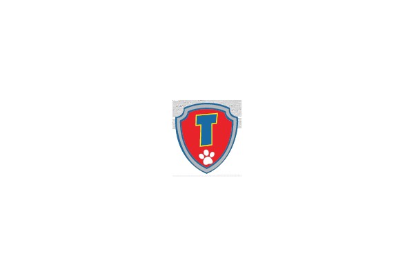 Paw Patrol Badge with Letter T