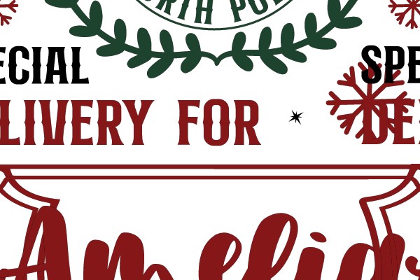 Santa Express North Pole Special Delivery for Amelia: Inspected by Elf #184