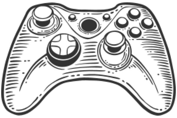 Stylized Illustration of a Game Controller