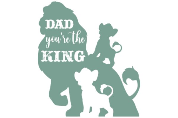 A Father's Love: A Silhouette of a Lion and His Cub with a Heartfelt Message