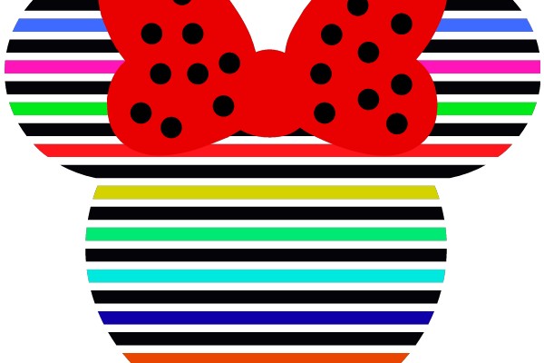 Vibrant Stripes and a Red Ladybug: A Colorful and Playful Design