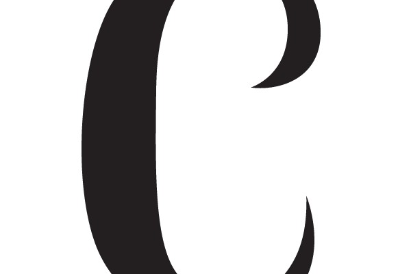 Bold Black Capital Letter C