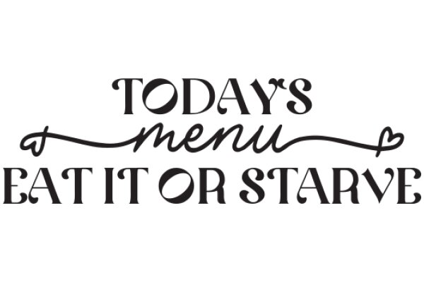 Today's Menu: Eat It or Starve